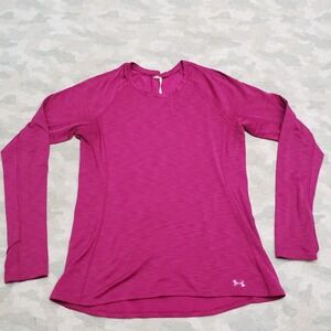 Under Armour Top Womens Large Purple Pullover Long Sleeve Athletic